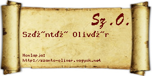 Szántó Olivér névjegykártya